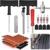 Celepoir 37 Pezzi Kit Riparazione Pneumatici Auto, Kit Riparazione Gomme Auto, Ripara Gomme Autos Set con Manometro, Ripara Gommes Set per Biciclette, Moto, Fuoristrada, Trattori, Camion, SUV