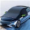 Gnkdfon Copri Parabrezza Auto Inverno con 6 Robusto Gancio, Copertura Parabrezza Auto Esterno,Copriparabrezza Telo Antighiaccio Copri Vetro Ghiaccio per Contro Neve,Ghiaccio,Sole UV