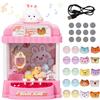 Nukdey Macchina ad Artiglio per Bambini con 10 Giocattoli di Peluche e 10 Gashapons Candy Grabber Macchina Caramelle Mini Distributore per Bambini Giochi Arcade con Musica Regalo per Natale e Compleanno