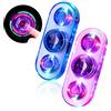 SCIONE Set da 2 Fidget Spinner LED per Bambini & Adulti - Trottola luminosa antistress, giocattolo sensoriale con 3 modalità, luce al buio. Ideale per feste e regali di compleanno (Blu-Viola)
