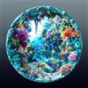 CHARMIBLE Puzzle da 1000 pezzi, per adulti, classici puzzle rotondi, visivamente 3D, puzzle da 67,5 x 67,5 cm, Jigsaw, carta di carta blu, 1000 puzzle unici per famiglia amici