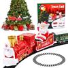 Feirdhoo - Set per trenino di Natale Classico per bambini, treno dell'albero di Natale con musica, locomotiva, vagoni e binari, alimentato a batteria, decorazione fai-da-te per Natale, regalo per