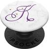 Letter K Monogram Cute Gift Girl Design Calligrafia Lettera K Iniziale Farfalla Ispirata Monogramma PopSockets PopGrip Intercambiabile