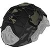 TOPTACPRO Copri casco tattico per casco Wendy in taglia M/L 500D Nylon(Multi-camo Black)