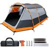 Chihee Tenda da campeggio a tunnel, per 4 persone, con 2 porte, extra resistente alle intemperie, tenda per 4 stagioni, con doppio telo impermeabile per il pavimento, veranda, borsa per il trasporto,