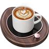 MQUPIN Tazza da caffè MQUPIN riscaldatore, per scrivania 2 impostazioni di temperatura controllo della bevanda elettrica tè latte candela riscaldatore ufficio camera da letto (Grana del legno)