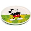 Egan Mickey Mouse - Piatto da dessert rotondo da 20 cm, in porcellana, adatto al microonde e alla lavastoviglie, collezione di stoviglie (verde)