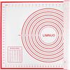 LIMNUO Tappetino da pasticceria in silicone extra spesso, antiaderente, antiaderente, con misure antiscivolo, riutilizzabile, tappetino per impasto, per forno e crosta (Rosso, 60x80cm)