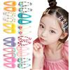 Wenlly 24 fermagli per capelli multicolore, fermagli per capelli versatili e di base, forcine per capelli in frantumi, accessori per capelli color caramella, stile due
