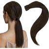 Easyouth Coda Di Cavallo Estensioni Dei Capelli Marrone Corto Remy Capelli Coda Di Cavallo 70g 30 cm #2