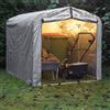 SoBuy KLS11 Garage per biciclette Cassetta per attrezzi resistente alle intemperie Garage per biciclette per 2-4 biciclette Tenda da trasporto con protezione UV 120x163x176 cm