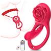 Cocoho Vibratoreper Donna Professionale Clotoride con App 9 Modalità Vibratore Telecomando Wireless Sexytoysys Donna Coppia Sex Toys Stimolatore per Clitoride Punto G Squirting Vibratoriper Donne (Red)