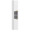 HOMCOM Mobile Colonna Bagno in Legno con 2 Ripiani Aperti e 2 Armadietti, 30x34.6x180.5 cm, Bianco e color Legno | Aosom Italy