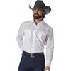Wrangler Camicia Sportiva da Uomo a Due Tasche a Maniche Lunghe, Bianco, M