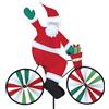Premier Kites Primo Kite pkbisan gpetit Banderuola Babbo Noel a Bicicletta, Multicolore, 52 x 8 x 110 cm