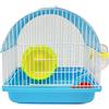 BPS BUENA PET SHOP BPS Gabbia Criceto Mini Casa Chalet per Criceto con Mangiatoia Abbeveratoio Ruota Colore Casuale 22,5 x 22,5 x 17 cm (Forma Rotonda) BPS-1216