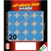 MARKIN Etichetta adesiva blu tonda Ø27mm (10fogli x 20etichette) Markin X10008BL