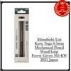 uni Mitsubishi Uni Kuru Toga 0,5 mm matita meccanica impugnatura legno verde fore...