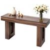 VEVOR Tavolino Console da Ingresso da 160 x 35 x 85 cm, Carico di 60 kg Rettangolare Stretto in Truciolato per Corridoio, Camera da Letto, Soggiorno, Tavolo Stretto Dietro Divano, Marrone