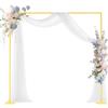VEVOR Supporto per Fondale ad Arco 2,4 x 2,4 m, Struttura Stabile, Facile da Montare, Set di Fondali ad Arco per Feste Quadrato in Metallo Dorato per Compleanno, Lauree, Decorazioni per Cerimonie