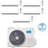 Midea Climatizzatore Condizionatore Midea Breezeless-E Wifi R32 Penta Split 9000 + 9000 + 9000 + 9000 + 12000 BTU con U.E. M5OE-42HFN8-Q INVERTER Classe A++/A+