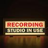 KADAFAGO Segno LED per studio di registrazione, scatola luminosa insonorizzata, impiego in studio di registrazione, luce per streamer, podcaster, musicisti, targhetta per musica da bar