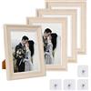 FALSKT 4 Pezzi Cadre Photo per Photo 15x20cm, Cornici per Foto Plexiglas, Cadre Bois Formati Orizzontali e Verticali con 4 Ganci per Foto, Poster, Puzzle (Bianco)