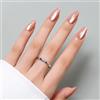 Luxbon Press On Nails Short con colla per unghie No-Cure e kit di strumenti - Stick On Nails Almond On Nails Cat Eye Soft Gel Tips 25-30pcs Full Size Set, unghie finte riutilizzabili, rosa chiaro