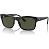 Ray-Ban RB4428 601/31 Nero con lenti Verdi Misura 56