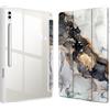 FINTIE Custodia per Samsung Galaxy Tab S10 Ultra/S9 Ultra/S8 Ultra 14.6 Pollici con S Pen Portapenne, Antiurto Case Posteriore Trasparente Cover con Auto Sveglia/Sonno, Cloudy Marble