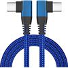 BIBTIM Cavo USB C a USB C [3 Pezzi:1M] cavo USB 2.0 Type-C a ricarica rapida da 60W 20V/3A, compatibile con MacBook iPad Air 5 Pro 2021 Galaxy S22 S21 Ultra S20 FE S10 A12 Mi 11 Note 10 Google Pixel 7