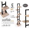 Gicos SCAFFALE 5RIPIANI CM.30X30X131 2 LATI A SBALZO