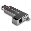 Verbatim Pen drive 512GB Verbatim Dual QuickStick USB tipo A/C Grigio