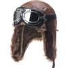 Lifup Inverno Sci Cappello Unisex, Cappello da Aviatore Cappelli con Pelliccia Sintetica, Cappello con Paraorecchie per Sci attività Sportive All'aperto Nero