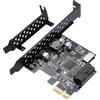 YABOANG Connettore da pannello frontale PCI-E 1X a USB 3.2 GEN1 5 Gbps a 20 pin (all'intestazione del pannello frontale di tipo C),Scheda di espansione con presa USB 3.0 a 19pin