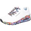 Skechers Street Uno Ravaged Love Sneaker Donna, Bianco-Multi, 37.5 EU