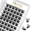 QUEWEL cluster lashes eyelash extension diy lash extension easy to use for beginners at home(DEFD-mega-d-12mm)