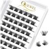 QUEWEL cluster lashes eyelash extension diy lash extension easy to use for beginners at home(DEFD-MEGA-C-10MM)