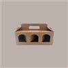 LUCGEL SRL Scatola Astuccio Porta 3 Vasetti Confetture e Creme in Cartoncino Avana 250x80H90mm 10 pezzi