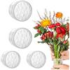 TREABEAR 4PCS Twister di Bouquet Trasparente, Supporto Stelo a Spirale per Vaso Riutilizzabile, Transparentes Bouquet Twister, Supporto per Stelo Ikebana a Spirale, Supporto per Fiori Fai da Te