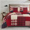 Woolrich John Rich & Bros. WOOLRICH Set di trapunte, stile cottage rovesciato a tinta unita, cotone, tramonto, rosso, intero/regina (233,7 x 243,8 cm)