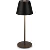 BRILONER - Lampada tavolo senza fili IP44 con touch, dimmerabile, batteria ricaricabile, scrivania senza fili, lampada da comodino ricaricabile, 6 x 16 cm, nero