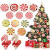 VABAMNA 33 decorazioni per albero di Natale a forma di bastoncino di zucchero, decorazioni colorate per albero di Natale, festa di Capodanno