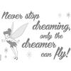Komar 14001h Disney Never Stop Dreaming Freestyle Deco Sticker-grigio (11 pezzi)