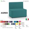 SEIPO AGREE A0002 divano 2 posti imbottita componibile ecopelle D2 SEIPO