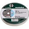 Metabo 6.16358.00 - Mole per troncare in acciaio INOX, 115 x 1, in scatola di latta, 10 pezzi