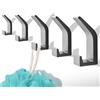 quancifang Porta asciugamani senza trapano, 5 pezzi appendiabiti da parete, gancio da parete in acciaio inox, gancio da bagno in acciaio inox, porta asciugamani da cucina, appendiabiti da ufficio colore nero