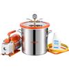 VEVOR Kit di Pompa per Vuoto con Camera a Vuoto da 11,36 L Pompa 3,5 CFM 99 L/min Monostadio, Kit Camera di Degasaggio in Acciaio Inox, Coperchio in Vetro Temperato, Tubo da 1,5 m
