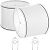 VEVOR Paralume Set da 2 Pezzi Copri Lampadine con Arpa 290 x 320 x 245 mm, Paralume di Ricambio per Lampade da Tavolo, Lampada da Terra Lampadine a Sospensione, Lino Bianco