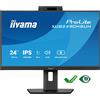 iiyama ProLite XUB2490HSUH-B2 Monitor da scrivania da 24 con webcam e microfono Windows Hello integrati